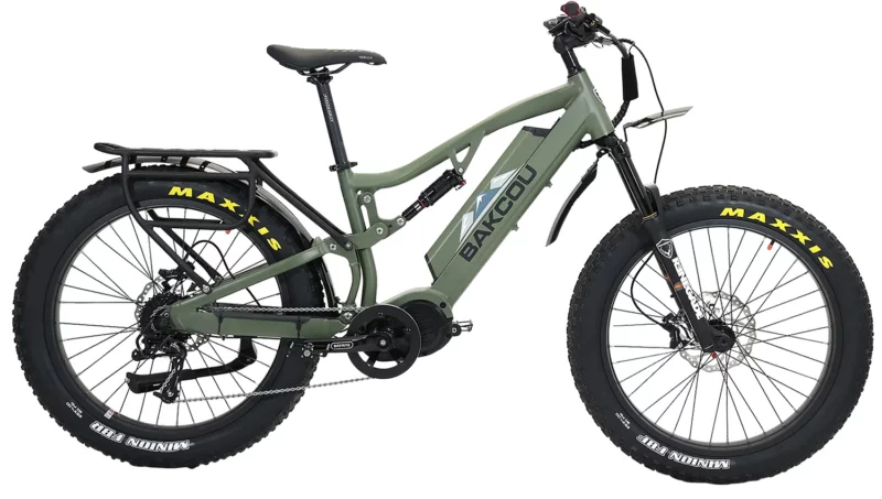 Bakcou E-bikes B-S19-G-B25 Storm 25 Large Matte Army Green 19" w/Stand Over Height of 30.50" Frame, Sram 9sp, 40t Front & Sram 11-34t Rear Cassette Bafang M620 Ultra Motor