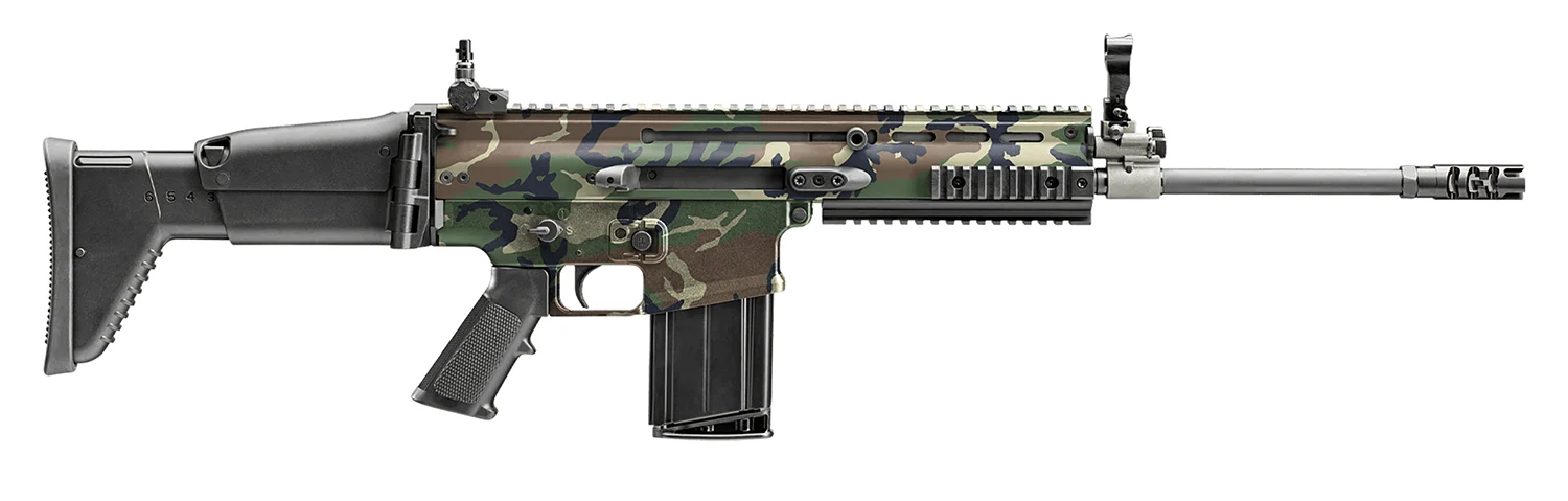 FN 3810170101 SCAR 17S 7.62x51mm NATO 20+1, 20" Black Anodized Steel Threaded Barrel, 1913 Picatinny Rail Aluminum Receiver, Adjustable Synthetic Stock, Black Hogue Finger Groove Grip
