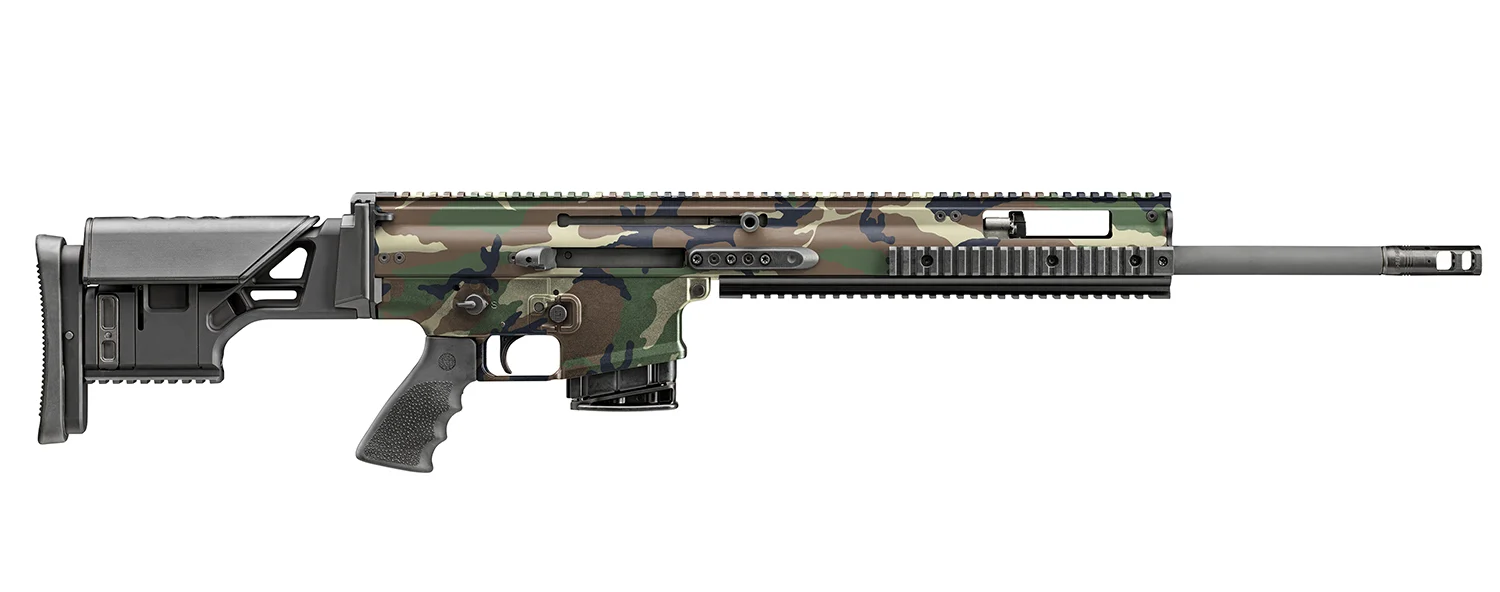 FN 3810170501 SCAR 20S 7.62x51mm NATO 10+1, 20" Black Anodized Steel Threaded Barrel, 1913 Picatinny Rail Aluminum Receiver, Adjustable Synthetic Stock, Black Hogue Finger Groove Grip
