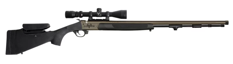 Traditions R53-74660450 Pursuit XT Pro w/Scope 50 Cal Tungsten Cerakote 26" Fluted/Threaded w/VAPR Twist Barrel, Black Adj Cheek Piece & LOP Synthetic Stock, 3.5-10x44mm Duplex
