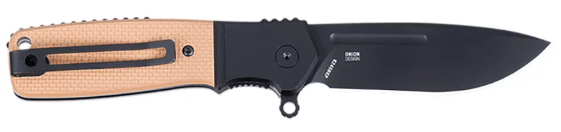 CRKT K245BKP Homefront Compact 2.91" Folding Plain Black DLC S35VN SS Blade, Black/Tan G10 Handle