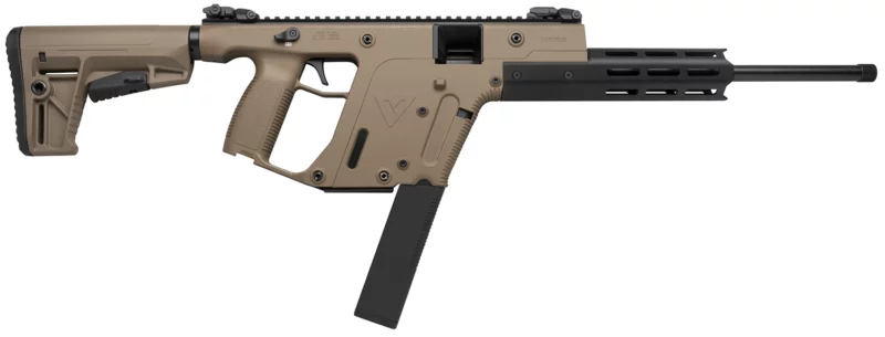 Kriss USA KV22CFD03 Vector CRB G2 Full Size 22 LR 30+1 16" Black Nitride Threaded Barrel, Flat Dark Earth 1:10" Aluminum Receiver, M-LOK Handguards, Flat Dark Earth Synthetic 6 Position Stock