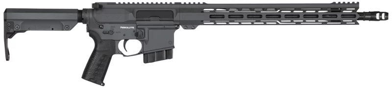 CMMG 28A670CSG Resolute MK4 22 ARC Black Nitride Threaded Barrel, Sniper Gray Cerakote Picatinny Rail Aluminum Receiver, M-LOK Handguard, Black Synthetic CMMG 6 Position RipStock, Black Polymer Grip