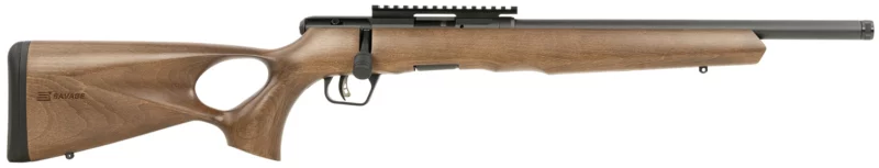 Savage Arms 70817 B Series Timber 17 HMR 10+1 18" Black Threaded Barrel, Black Picatinny Rail Steel Receiver, Woodgrain Fixed Thumbhole Stock