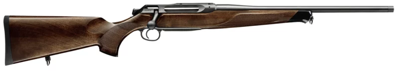 Sauer 80117099 505 Lux Full Size 300 Win Mag 3+1 24" Matte Blued Threaded Barrel, Matte Blued Saddle Mount Steel Receiver, Grade 5 Wood Fixed Stock