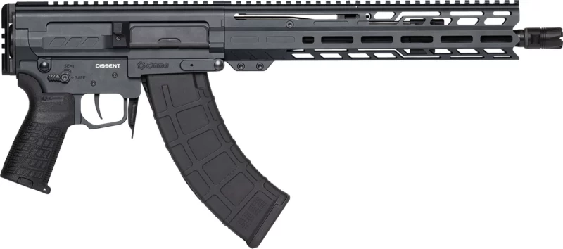 CMMG 86A8E0BSG Dissent MK47 7.62x39mm 30+1 12.50" Black Nitride Threaded Barrel, M-LOK Handguards, Sniper Gray Cerakote Aluminum Picatinny Rail Receiver
