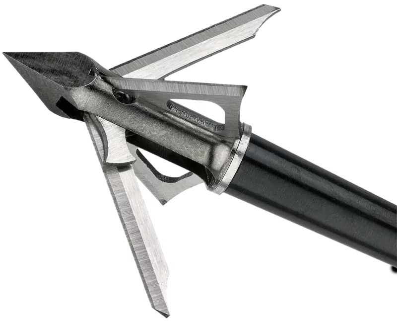 Muzzy 298 Trocar HBX Broadhead Chisel Tip Stainless Steel Ferrule Blades 100 gr/3 Per Pack
