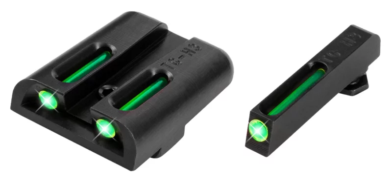 TruGlo TG131ST1 TFO Green/Tritium/Fiber Optic Front Sight-Green/Tritium/Fiber Optic Rear Sight Sig Sauer P-Series #8 Front/#8 Rear