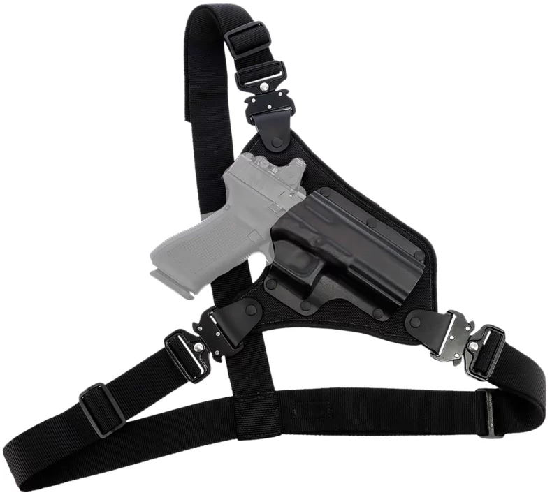 Galco HR872RB Chest Holster Fits chests to 58" Black Hybrid Kydex/Nylon Fits Glock 17Gen 3-5