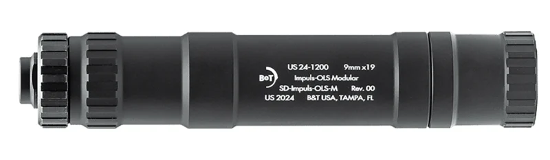 B&T Firearms SDIMPULSOLSM IMPULS-OLS-M Suppressor 9mm Modular 1.40" Black 1/2"x28