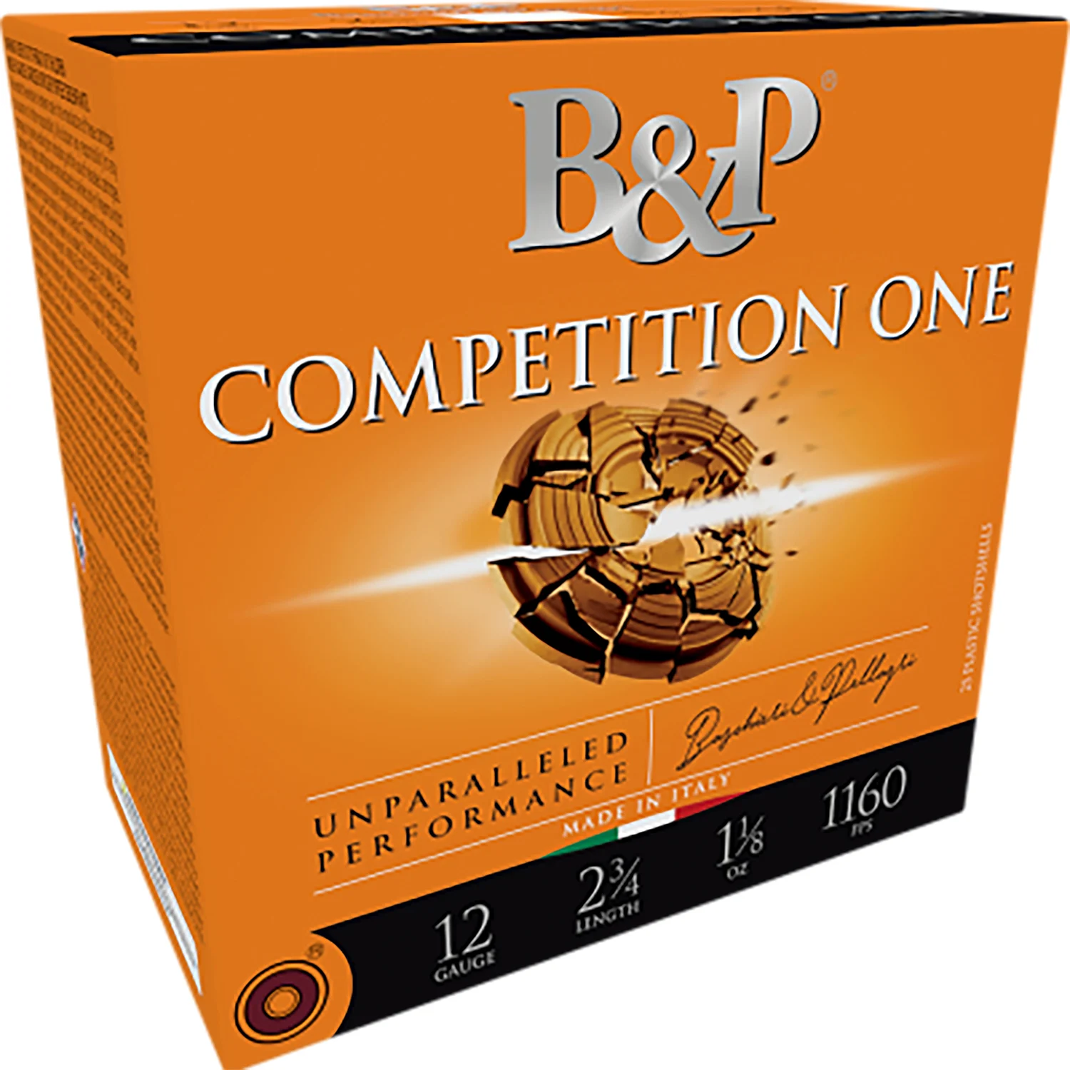 B&p Ammunition 12B32CP8 Competition One 12Gauge 2.75" 1 1/8oz 8Shot 25 Per Box/10 Case