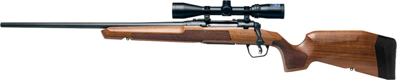 Savage Arms 32269 Axis 2 XP Combo 22-250 Rem 4+1 22" Matte Black Sporter Barrel & Drilled & Tapped Carbon Steel Receiver, Ergonomic Hardwood Stock, Left Hand, Boresighted 3-9x40mm Scope