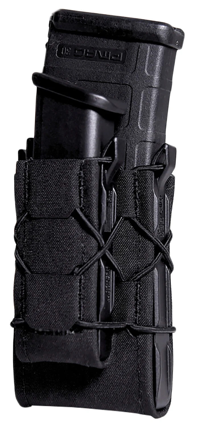 High Speed Gear 24DD00BK TACO Gen 2 Double Decker Black Nylon MOLLE Compatible w/ Rifle/Pistol