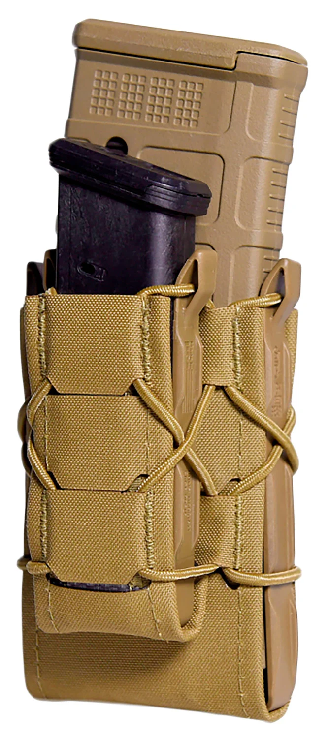 High Speed Gear 24DD00CB TACO Gen 2 Double Decker Coyote Brown Nylon MOLLE Compatible w/ Rifle/Pistol
