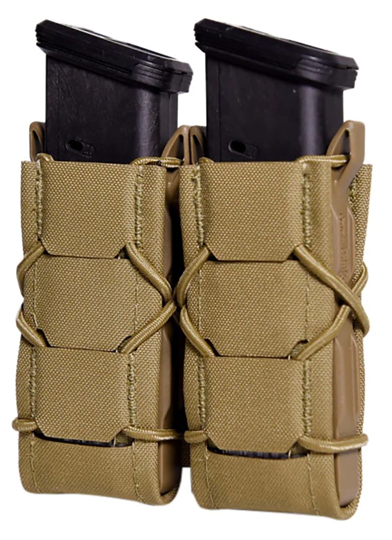 High Speed Gear 24PT02CB TACO Gen 2 Double Pistol Coyote Brown Nylon MOLLE Compatible w/ Pistol