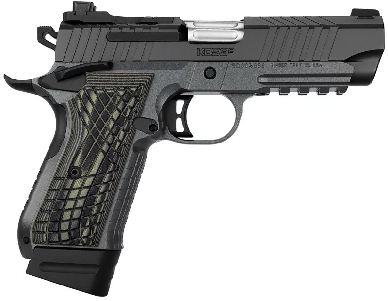 Kimber Mfg.,inc 3100016 KDS9C 9mm 15+1 4.09" KimPro Gray Front and Rear Serrations Stainless Steel OD Green G-10 Grip