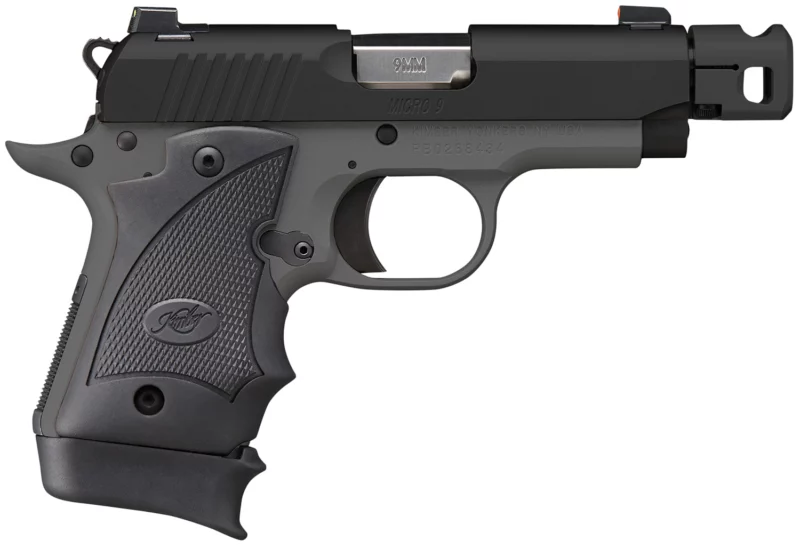 Kimber Mfg.,inc 3300246 Micro 9 MC TP 9mm 7+1 3.65" KimPro Black Stainless Steel Slide KimPro Gray Black Hogue Rubber Wraparound Grip