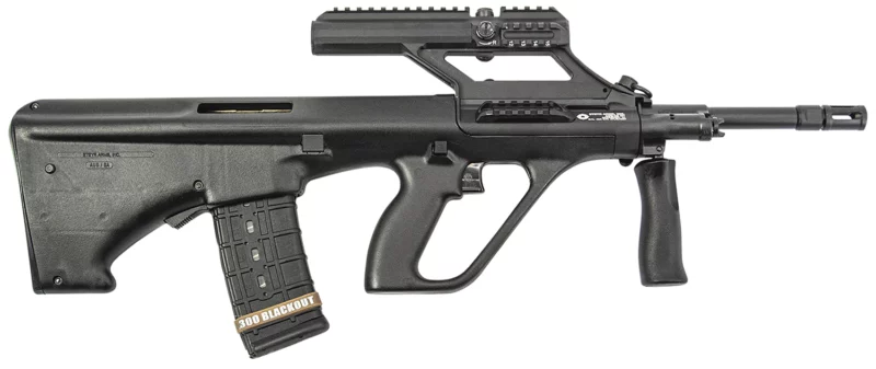 Steyr Arms AUGM2BLKEXT300SP AUG A3 M2 300 Blackout 30+1 16" Black Steel Barrel, Black Mannox w/Scope, Balck Synthetic Stock