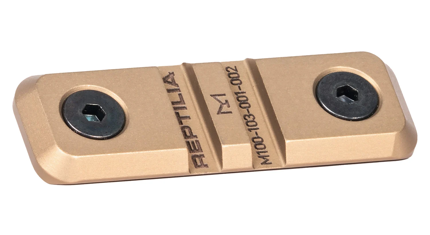 Reptilia LLC 100280 Low Profile M-Lok Rail Mount FDE 7075-T6 Aluminum
