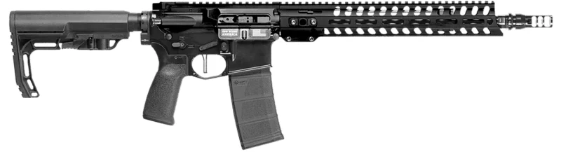 Patriot Ordnance Factory 02048 Minuteman 300 Blackout 30+1 13.75" Black Nitride Barrel/ Black Aluminum Receiver Picatinny Rail