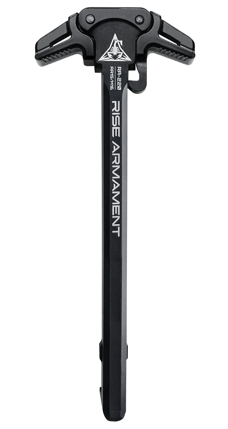Rise Armament RA220BLK Charging Handle AR-15 Black Anodized Aluminum Ambidextrous Hand