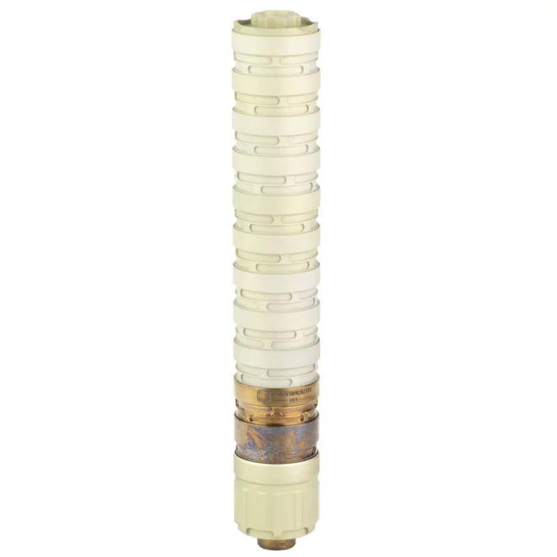 Q ERECTOR 9 SUPPRESSOR 9MM MODULAR ALUMINUM, SS BLST BAFFLE, 1/2X28 SILVER