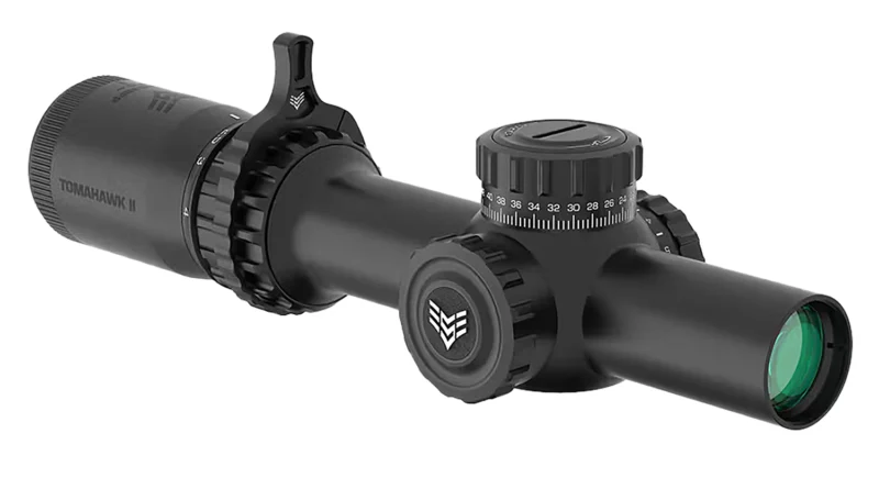 Swampfox Optics THK14241-GB Tomahawk II Black 1-4x24mm 30mm Tube BDC Green Reticle