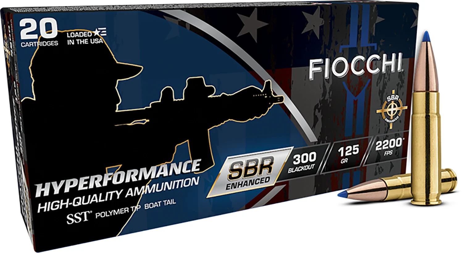 Fiocchi 300BKSBA Hyperformance 300Blackout 125gr Super Shock Tip 20 Per Box/10 Case