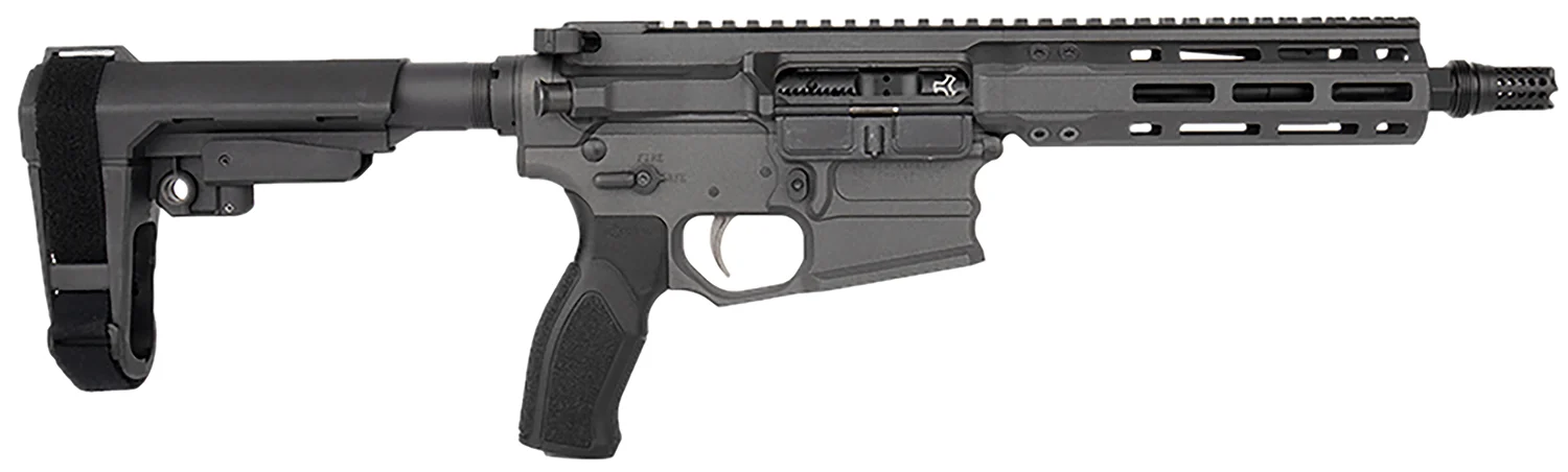 Cobalt Kinetics CKPROLITE30075CHARCOAL Pro Light 300 Blackout 7.50" Black Melonite Barrel, Charcoal Aluminum Picatinny Rail Receiver, Polymer SB Tactical SBA3 Brace, Black Polymer Grip