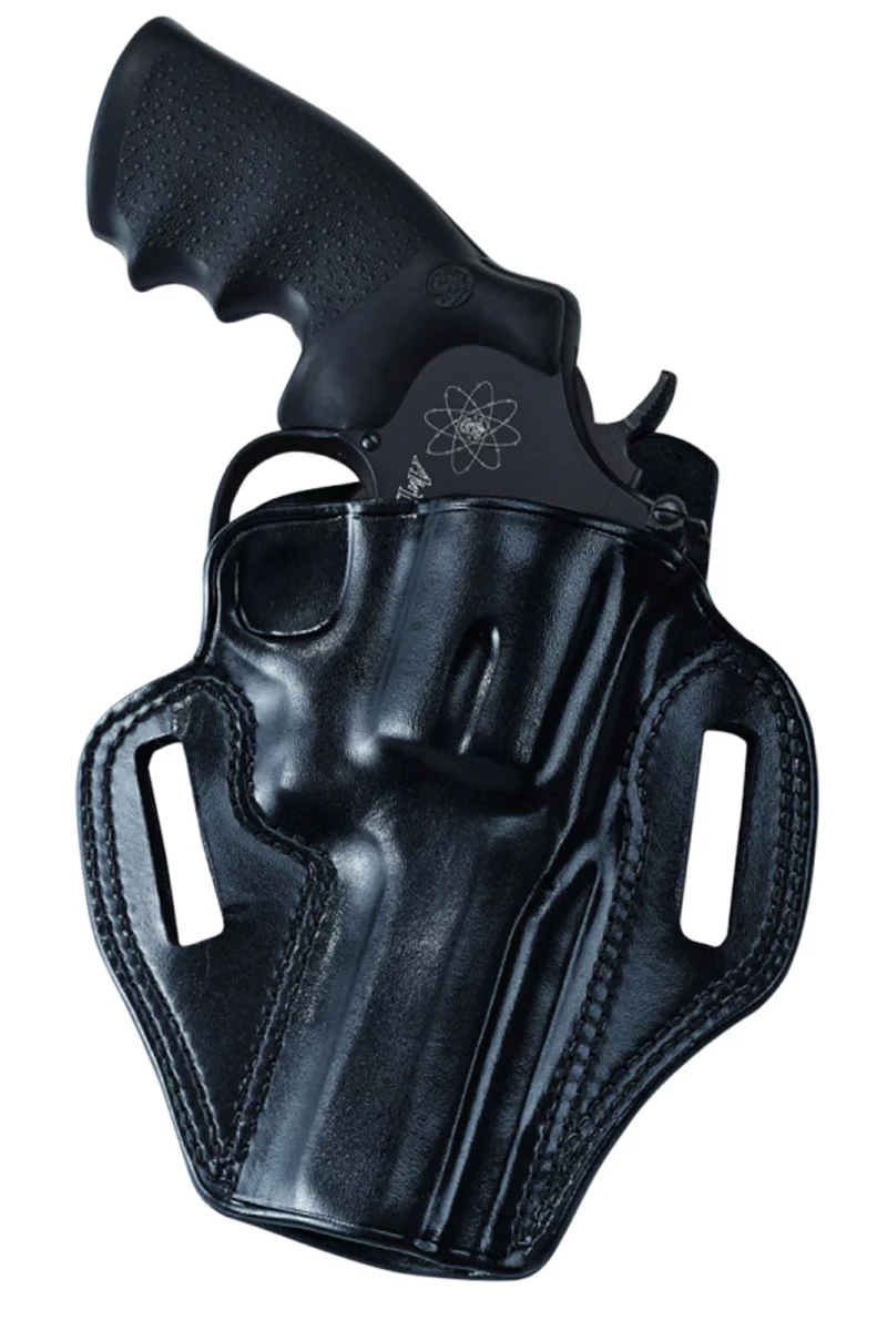 Galco CM114B Combat Master OWB Black Leather Belt Slide Fits S&W K Frame Fits Ruger Security-Six Right Hand