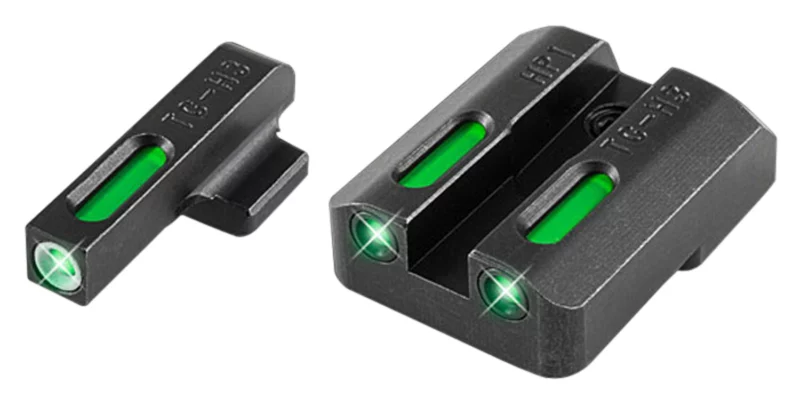 TruGlo TG13HP1A TFX Black | Green Tritium & Fiber Optic White Outline Front Sight Green Tritium & Fiber Optic Rear Sight