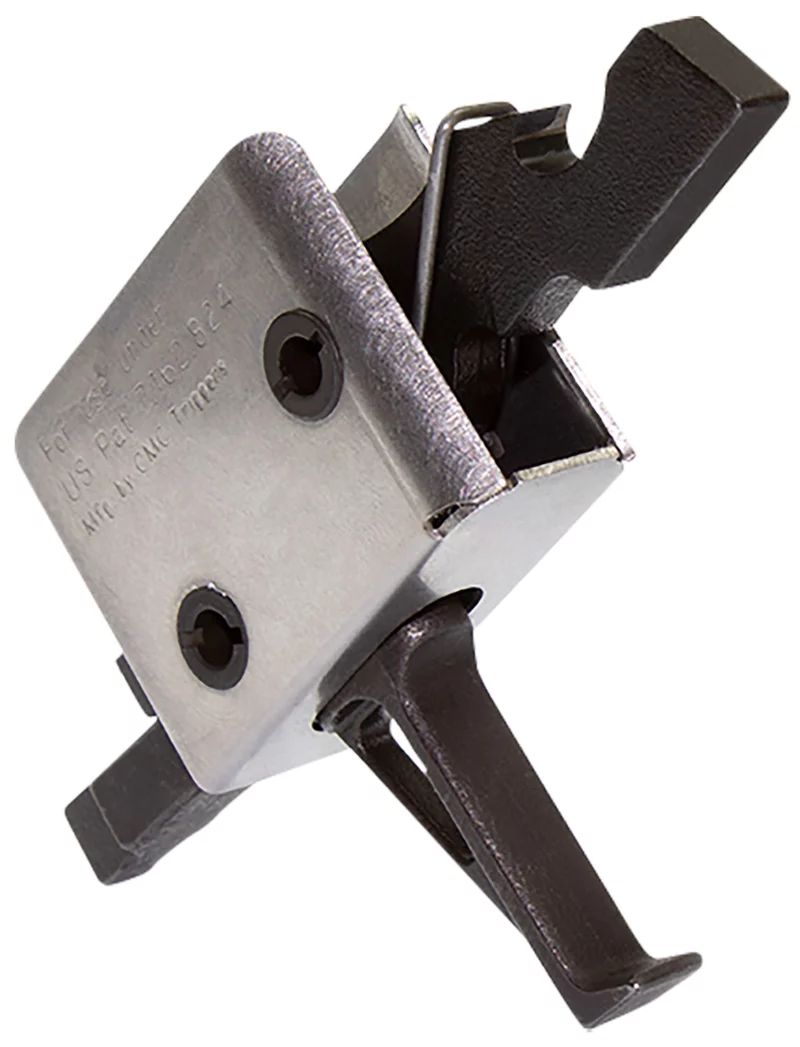 CMC Triggers 91507 Drop-In Single-Stage Flat Trigger w/ 3.50 lbs Draw Weight & Black/Silver Finish