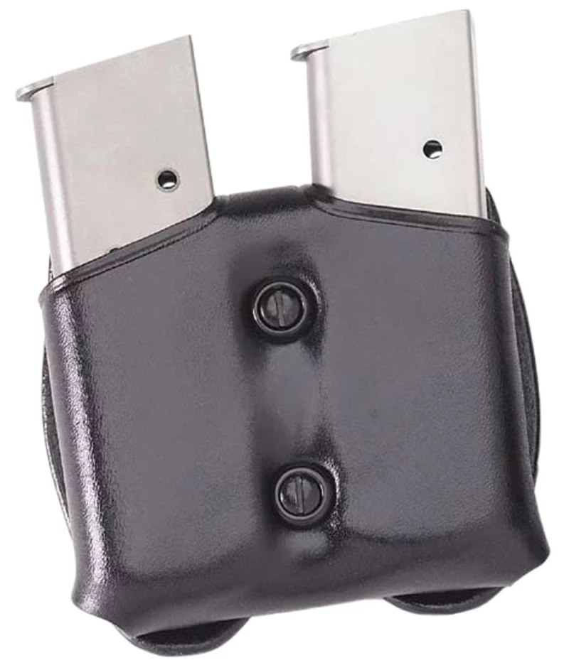 Galco CDM26B CDM Mag Carrier Double Black Leather Belt Loop Belts 1.50-1.75" Wide Compatible w/ Sig P220 Carry Ambidextrous Hand