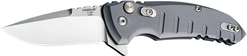 HOGUE X1 MICROFLIP 2.75" FOLDR - DROP POINT BLADE ALUM FRME GRY