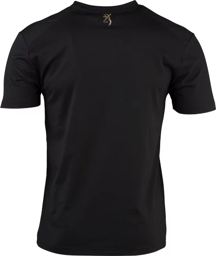 BROWNING SS PERF CAMP SHIRT - MULE DEER LOGO BLACK LARGE