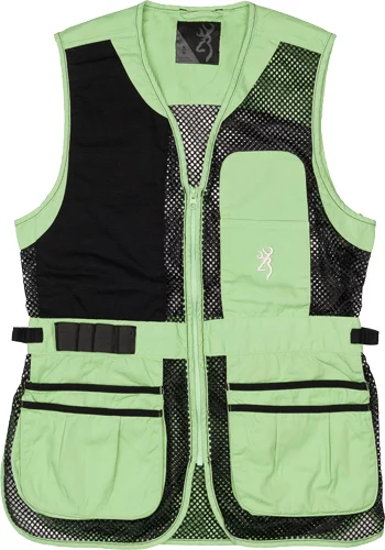 BROWNING MESH SHOOTING VEST R- - HAND WOMEN'S MED BLACK/NEOMINT - Image 2
