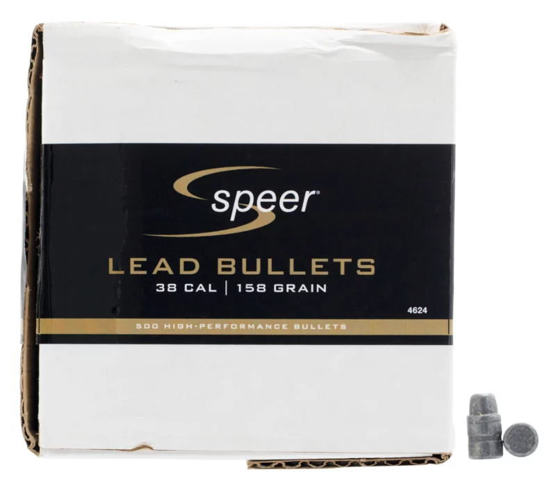 Speer 4624 Handgun 38Cal 158gr Lead Semi Wadcutter 500 Per Box/1 Case