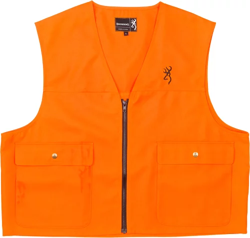 BROWNING JUNIOR SAFETY VEST - W/LOGO BLAZE ORANGE X-LARGE