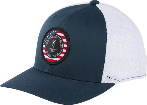 BROWNING CAP FREEDOM 110 MESH - BACK CIRCLE PATCH NAVY/WHITE - Image 2