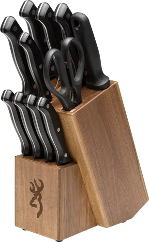 BROWNING KNIFE KITCHEN SET W/ - BUTCHER BLOCK - Image 2