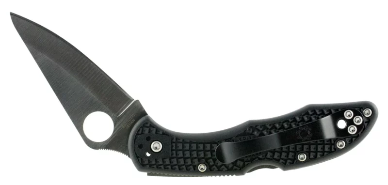 Spyderco C11PBK Delica 4 2.88" Folding Drop Point Plain VG-10 SS Blade/Black Textured FRN Handle Includes Pocket Clip