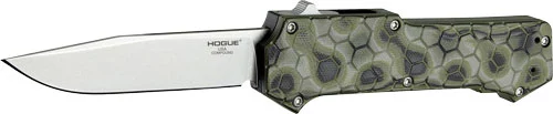 HOGUE COMPOUND 3.5" OTF AUTO - G-10 FRAME G-MASCUS GREEN