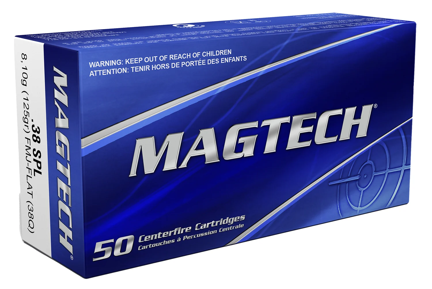 Magtech 38Q Range/Training 38Special 125gr Full Metal Jacket Flat Point 50 Per Box/20 Case