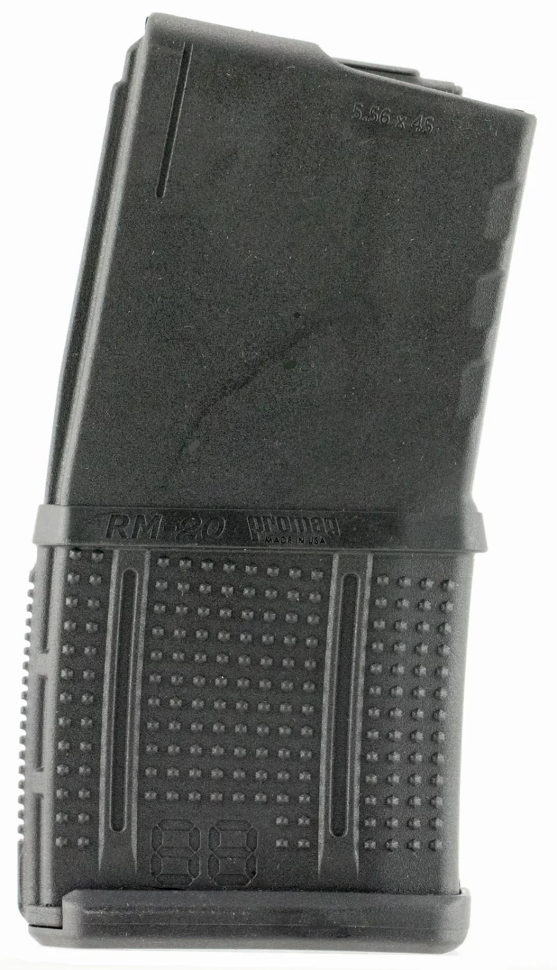ProMag RM20 Standard 20rd Detachable w/Roller Follower 5.56x45mm Fits AR-15 Black DuPont Zytel Polymer