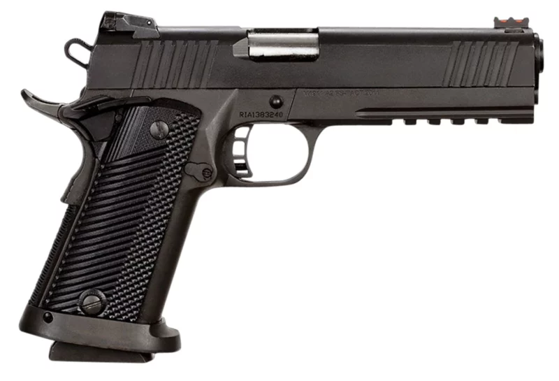 Rock Island 51679 Tac Ultra FSHC 9mm Luger Caliber with 5" Barrel, 17+1 Capacity, Overall Black Parkerized Finish Steel, Picatinny Rail/Beavertail Frame, Serrated Slide & Black G10 Grip