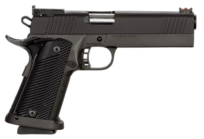 Rock Island 51738 Pro Ultra Match HC 40 S&W Caliber with 5" Barrel, 16+1 Capacity, Overall Black Parkerized Finish Steel, Beavertail Frame, Serrated Slide & Black G10 Grip