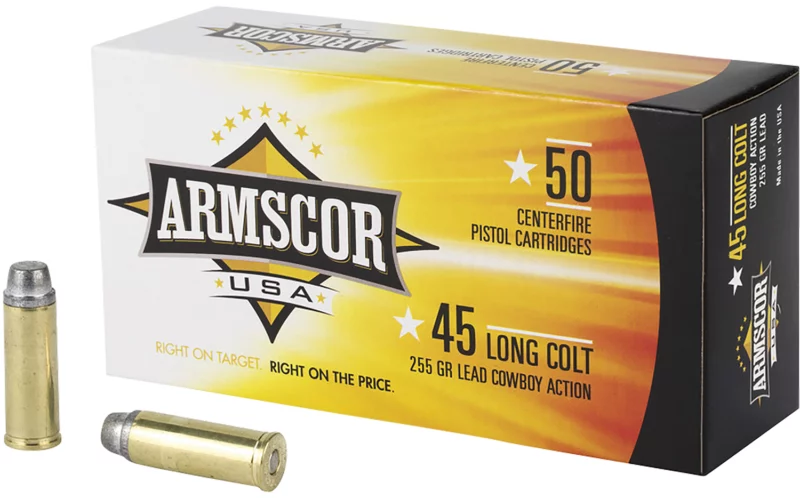Armscor FAC45LC1N USA 45Colt 255gr Lead 50 Per Box/8 Case