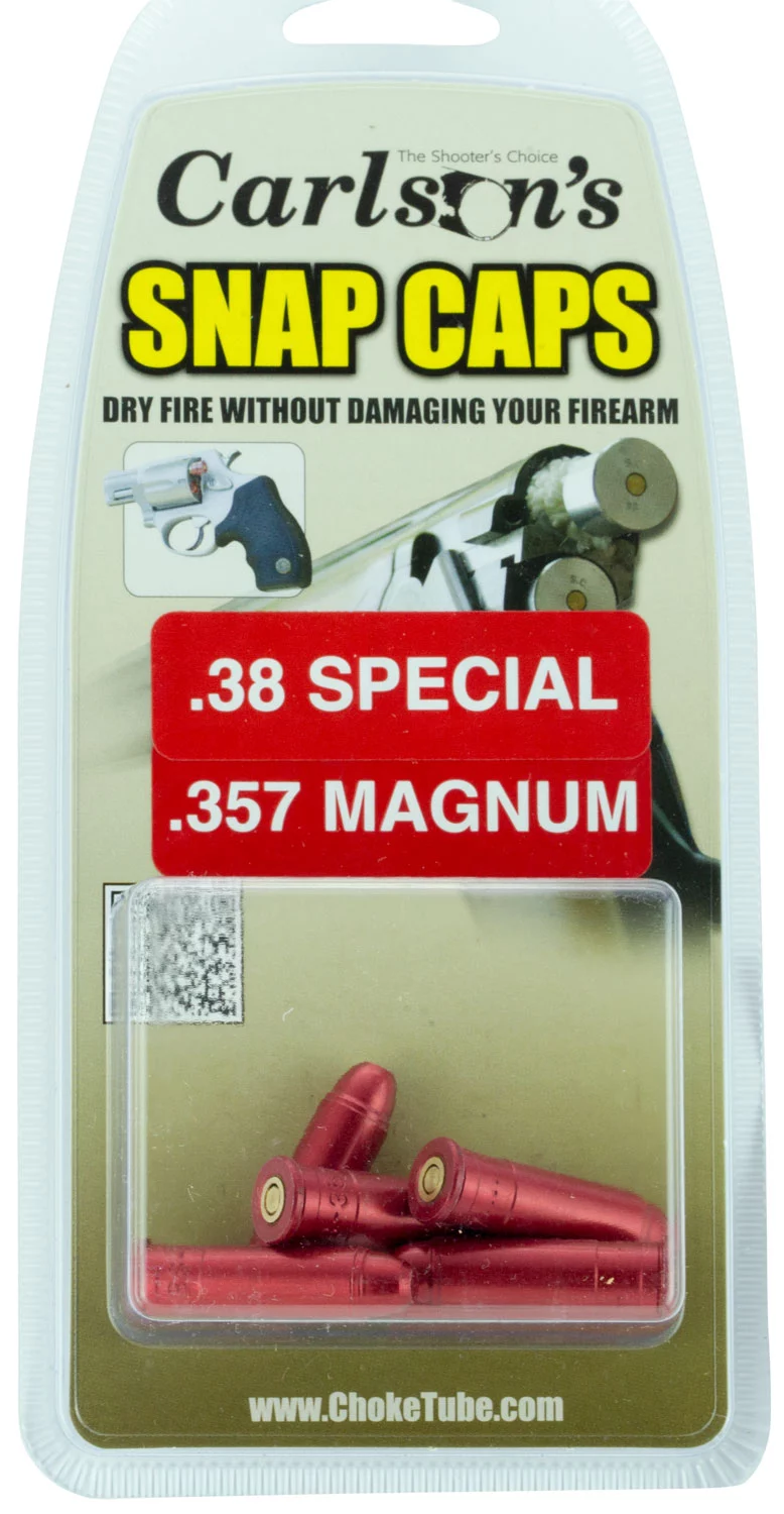 Carlson's Choke Tubes 00057 Snap Cap Pistol 38Special/357 Mag 6Pack