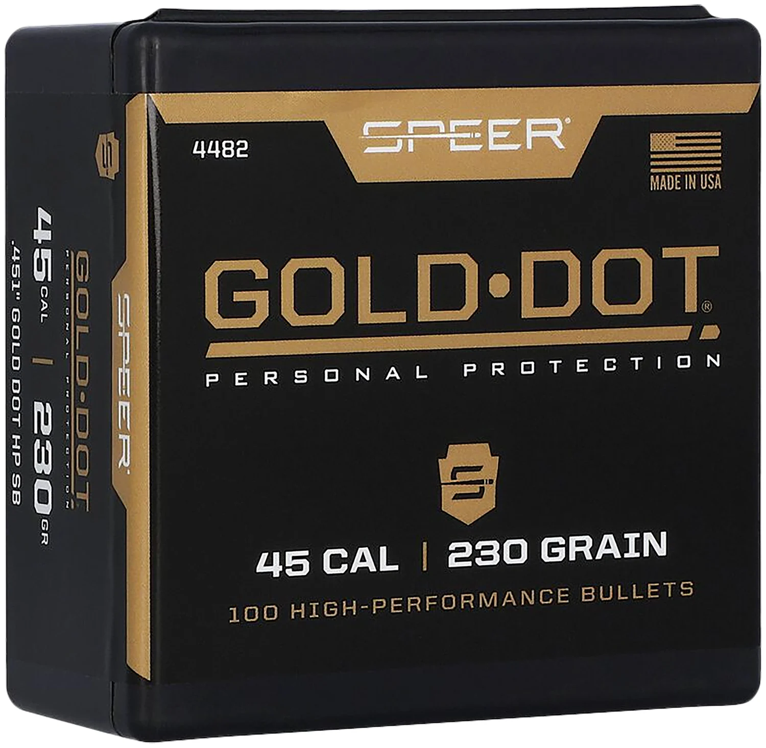 Speer 4482 Gold Dot Personal Protection 45Cal 230gr Hollow Point 100 Per Box/5 Case