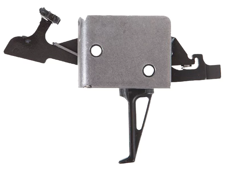 CMC Triggers 92504 Drop-In Two-Stage Flat Trigger w/ 2 lbs Draw Weight & Black/Silver Finish
